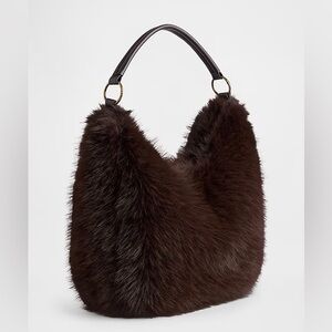 Gap Faux Fur Slouch Tote Bag